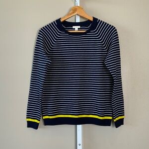 GAP Contrast Pop Striped Crewneck Pullover Sweater